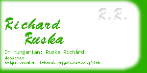 richard ruska business card